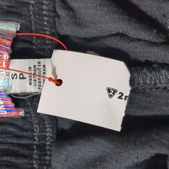 UO Smiley Faces Embroidered Corduroy Black Pants Unisex Size Small NWOT - Picture 12 of 12